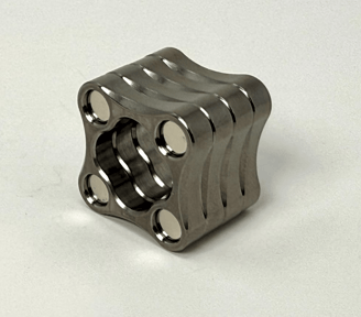 Magnetic, stackable, haptic polished stainless steel anti-stress toy “Micro”, metal anti-stress toy, anti-stress toy, anti-st