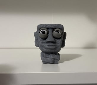 Fun Moai anti-stress toy (10 cm): soft and squeezable decompression figure, gift for teenagers and adults, sensory rock statu