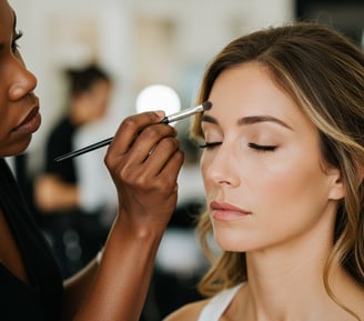 a woman is getting ready to be a bridesmaid