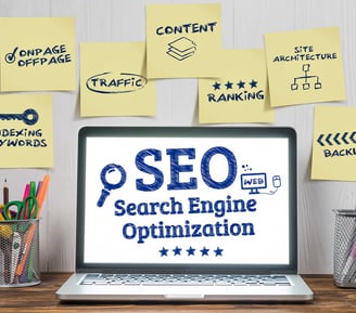 Laptop: Search Engine optimization, post it displaying Indexing keyword, Traffic, ranking, backlink
