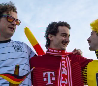 Fussball Fans Zusammen