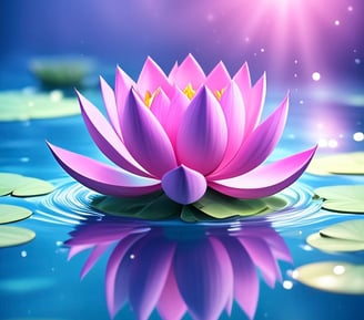purple lotus flower symbolizing healing and growth