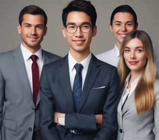 A group of people is gathered for a sensitivity training session, posing together for a photo. Many are wearing uniform-like attire in brown and yellow, and most are wearing face masks. They appear to be in a conference room with a banner behind them and portraits hanging on the wall.
