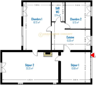 Plan de la maison avant travaux