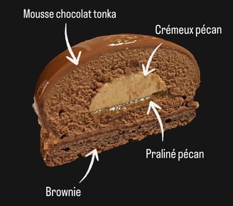entremet chocolat pecan tonka