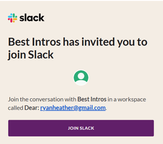 a sign up page for slack invitation link