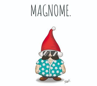 Illustration originale de la série Magnum avec un gnome