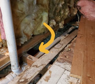 Enjoy energy savings with attic insulation around plumbing and other conduits