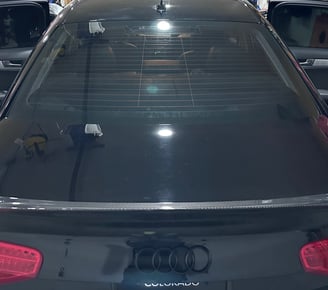 Example of 303 Customs' tinted windows on a car.