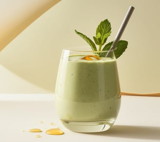 avocado with spinach, almond milk,