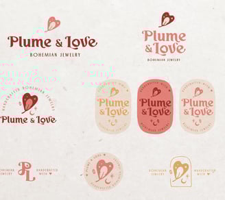 Planche logos Plume and Love