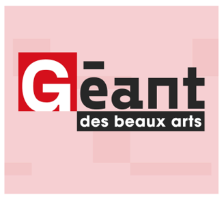 a logo for the company called "geant des beaux arts"