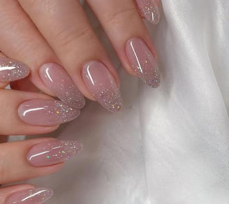 Uñas rosa champan