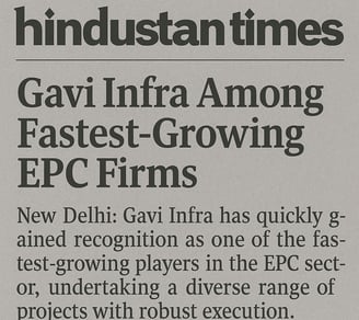 Gavi Infra news press coverage – Hindustan Times style collage