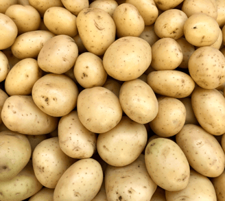 new potatoes in a pile