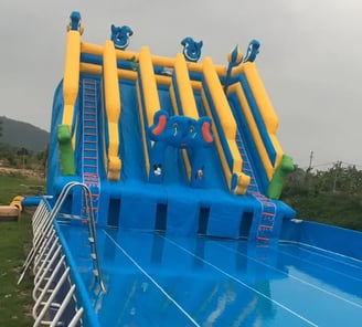 nhà hơi trượt nước con voi