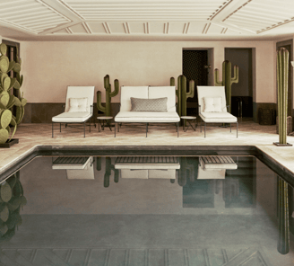 Heated indoor pool at Villa La Gratitud in Marbella