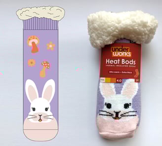 Bunny - HeatBods Sherpa Socks (Underworks)
