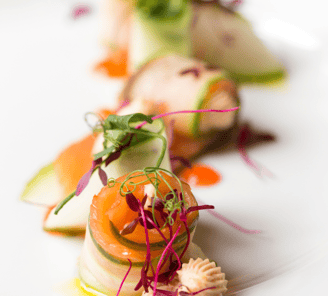 a plate of food with vegetables and vegetables