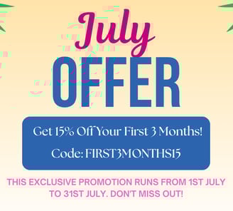 July offer: Get 15% off the first 3 months of Online Essentials or Growth Accelerator packages. Val