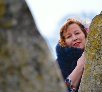 Michéle Plews at Castlerigg Stone Circle, Keswick
