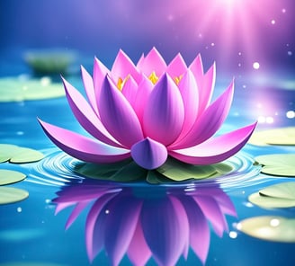 purple lotus flower symbolizing healing and growth