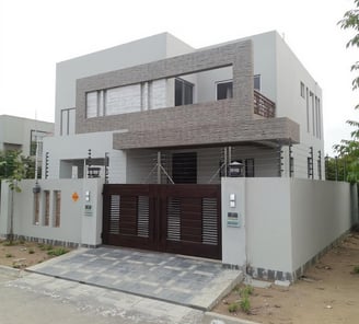 home with electric fencing