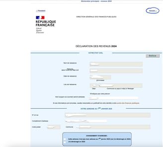 déclaration impot sur le revenu