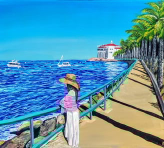 Catalina California painting art by Olga Leshchinskaya