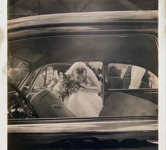 A vintage getaway car affords itself many candid moments and a serene exhale after anticipation