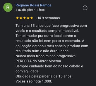 comentario google cliente escova progressiva