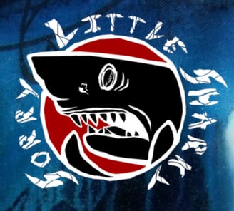 sorry little sharky, sharky logo, publishing, shark, great white, shark logo design