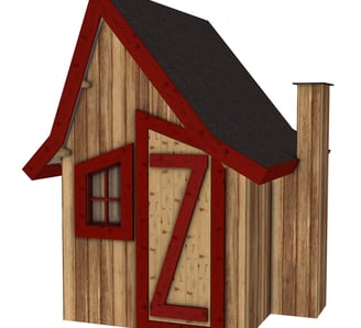 Cabane en bois pour enfant féérique