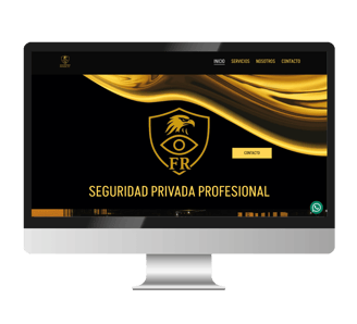 Pantallazo de la pagina de inicio de una web de seguridad