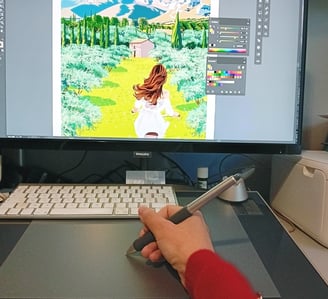 Illustration Realisart dessinées à la tablette graphique.
