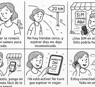 una caricatura de una mujer con un celular