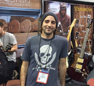 Izzy Lugo of Ronin Guitars at NAMM in Los Angeles, California