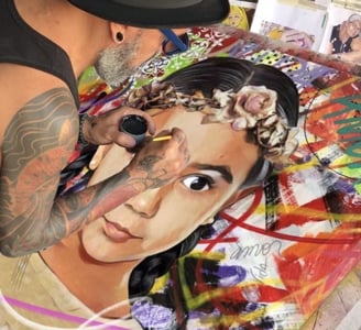 Ateliê do renomado artista plástico Sérgio Astral, conhecido por suas pinturas personalizadas e projetos artísticos.