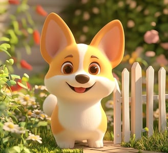 Een schattige corgi hond