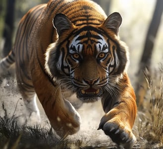 Tijger aan het jagen