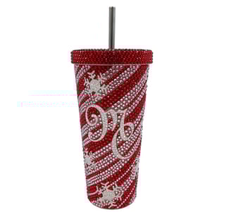 Mariah Carey Official Christmas Time Tour Merch Bedazzled Tumbler