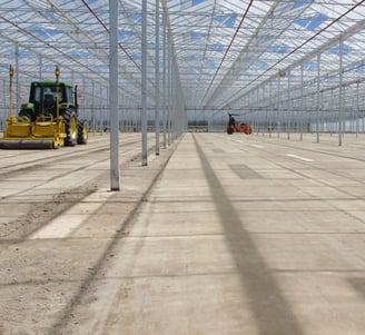 Glasshouse floor levelling