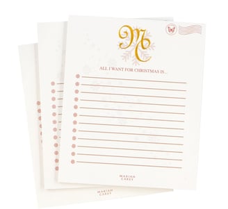 Mariah Carey Official All I Want For Christmas Is You Wish List Notepad