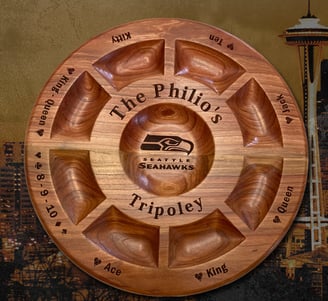Custom Tripoley Board with Seattle Theme