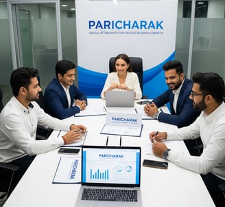Paricharak - Digital Attendants for Fastest Business Growth. A Female lead Digital Marketing team
