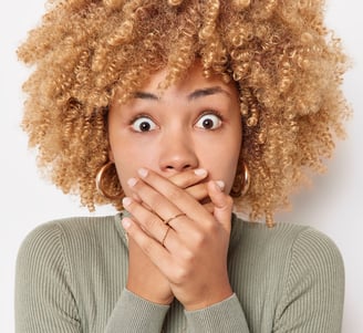 shocked young lady
