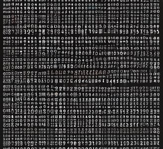 assorted numbers printed on wall