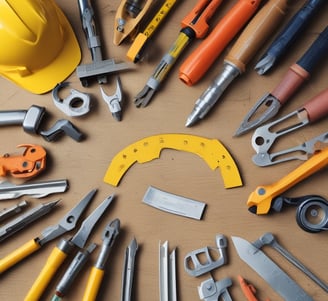 people fixing metal tools