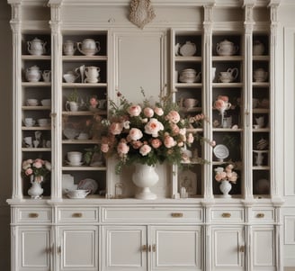 a flower pot on a counter