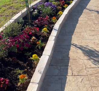 Flower Bed with Sidewalk
